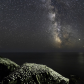 Northern Gannets Sleeping under Milky Way